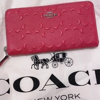 コーチ(COACH)の新品 未使用 ☆ COACH コーチ 長財布 ネオンピンク ピンク ⅱ(財布)