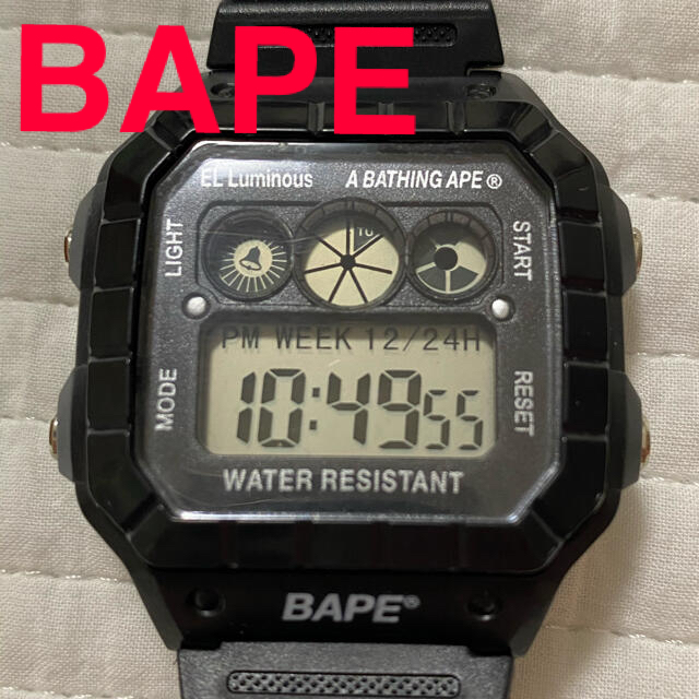 流行 A BATHING APE - エイプ　腕時計　付録　デジタル 腕時計(デジタル)