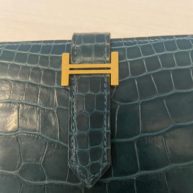 エルメス　ベアンスフレ　アリゲーター　クロコダイル　長財布　希少　HERMES