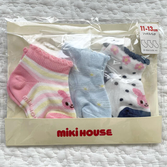 mikihouse(ミキハウス)の新品・未開封꙳  ミキハウス 靴下3足セット キッズ/ベビー/マタニティのこども用ファッション小物(靴下/タイツ)の商品写真