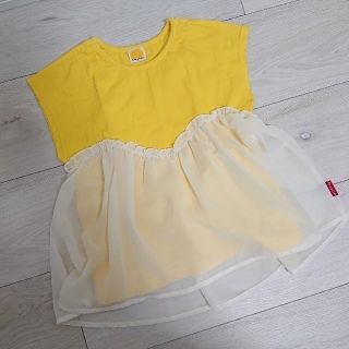 ムージョンジョン(mou jon jon)の女の子夏服❤️レース付きノースリーブ(Tシャツ/カットソー)