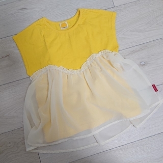 ムージョンジョン(mou jon jon)の女の子夏服❤️レース付きノースリーブ(Tシャツ/カットソー)