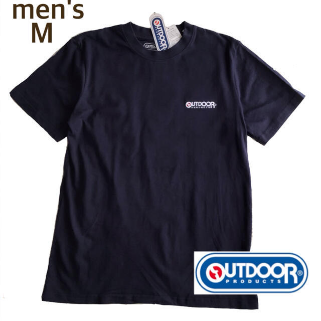 OUTDOOR(アウトドア)の【メンズM】アウトドア ワンポイントロゴ 半袖 Tシャツ 紺色 メンズのトップス(Tシャツ/カットソー(半袖/袖なし))の商品写真