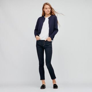 ユニクロ(UNIQLO)のユニクロ　UNIQLO♡UVカットスピーマコットンクルーネックカーディガン(カーディガン)