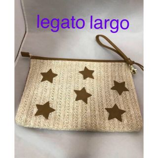 レガートラルゴ(Legato Largo)のlegato largo 編みかご　クラッチバッグ　ユーズド(クラッチバッグ)