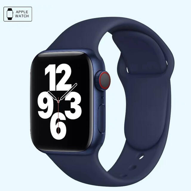 Apple Watchバンド42 44 45 49mmシリコーン - ラバーベルト