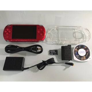 プレイステーションポータブル(PlayStation Portable)のPSP-3000  ラディアントレッド(携帯用ゲーム機本体)