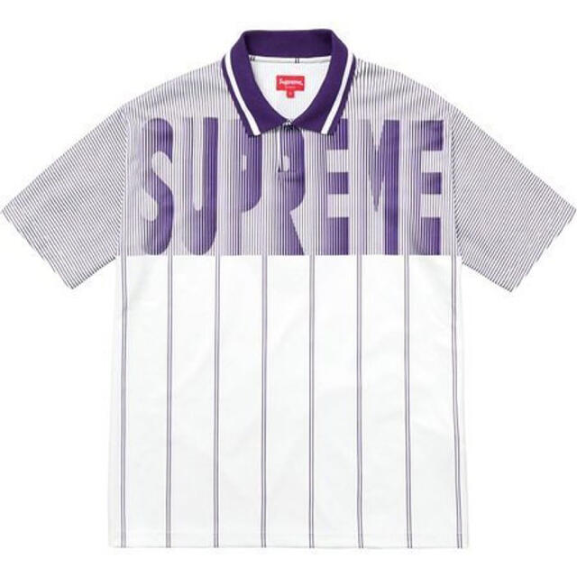 Supreme(シュプリーム)の美品　シュプリーム　サッカー　ゲームシャツ　ユニフォーム　パープル　M ジャージ メンズのトップス(ポロシャツ)の商品写真