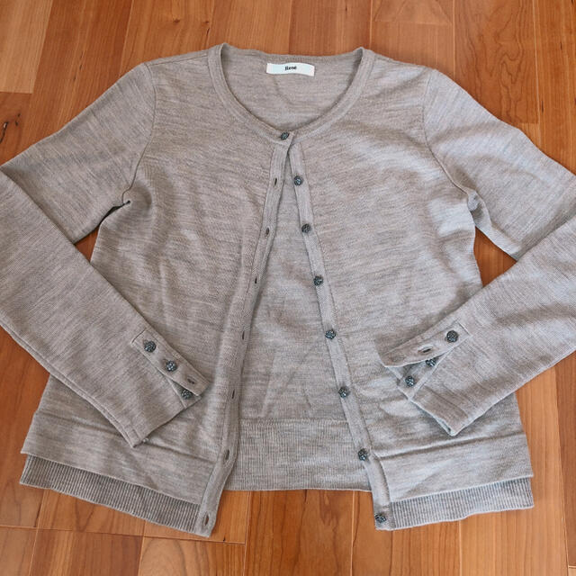 中古・古着通販】Rene (ルネ) パールジップカーディガン ピンク