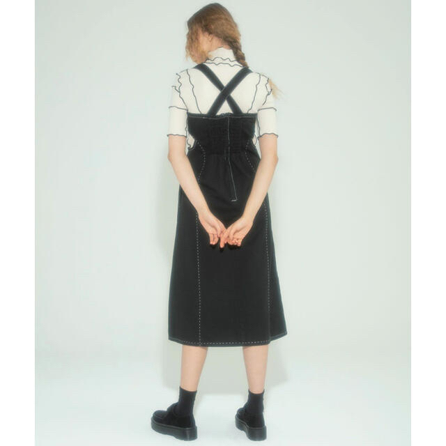 【完売品】THICK STITCH TIGHT DRESS BLACK 1