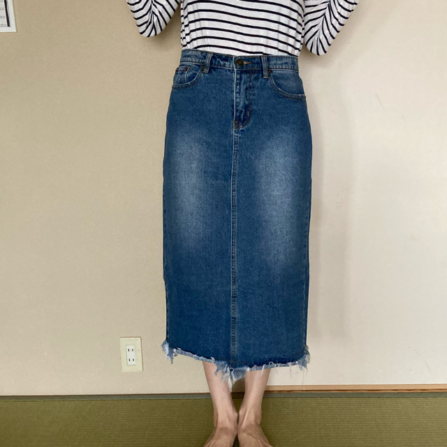 haco!(ハコ)のデニムロングスカート レディースのスカート(ロングスカート)の商品写真