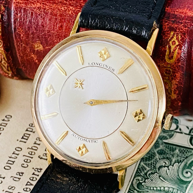 【高級時計ロンジン】ミステリーダイヤル LONGINES 自動巻 1950 美品