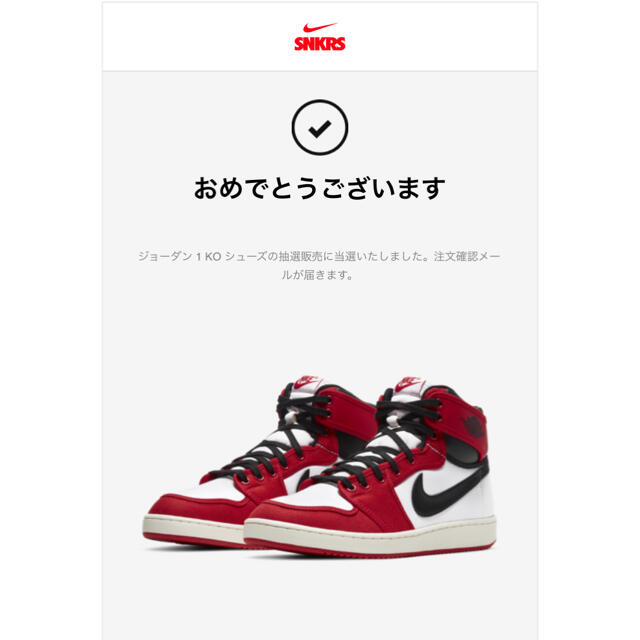 NIKE(ナイキ)のAJKO1 Chicago air Jordan 1 KO ジョーダン1KO メンズの靴/シューズ(スニーカー)の商品写真