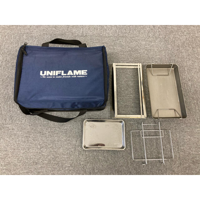 UNIFLAME(ユニフレーム)の【take様専用】ユニフレーム ユニセラ BOX + 焼き鳥台など色々 スポーツ/アウトドアのアウトドア(調理器具)の商品写真