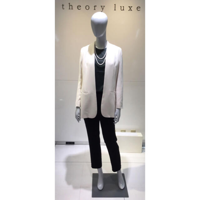 Theory luxe 19ss ノーカラーロングジャケット