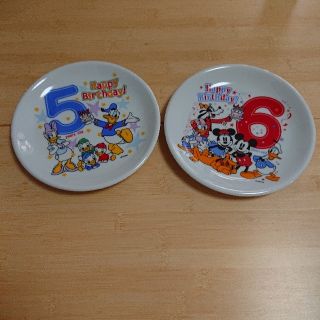 ディズニー(Disney)のディズニー バースデープレート 5歳 6歳 2枚セット(食器)