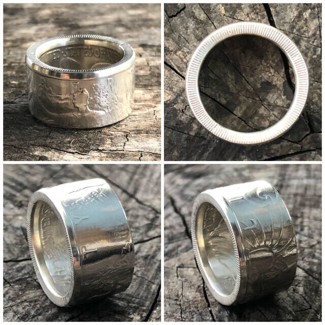 アメリカ銀貨ウォーキングリバティコインリング　指輪　シルバーアクセサリー メンズのアクセサリー(リング(指輪))の商品写真