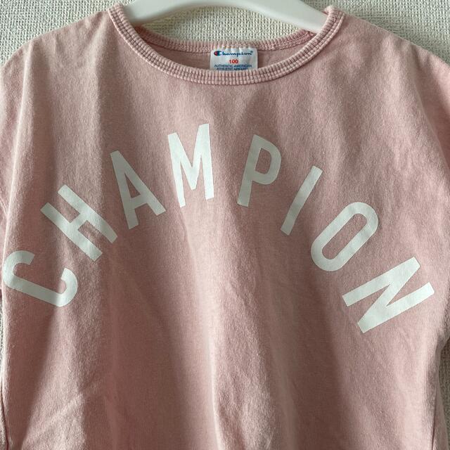 Champion(チャンピオン)のちゅん様専用　チャンピオン　ワンピース　100 キッズ/ベビー/マタニティのキッズ服女の子用(90cm~)(ワンピース)の商品写真