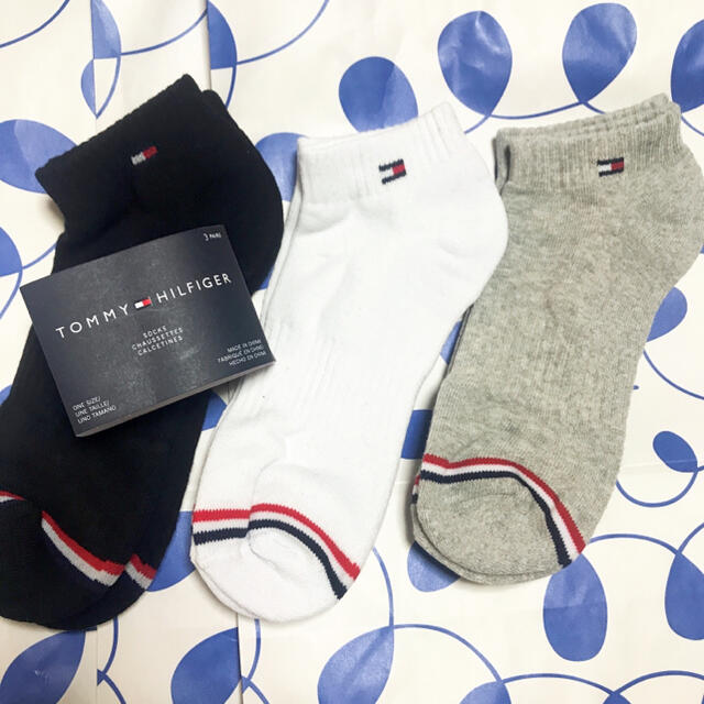 TOMMY HILFIGER(トミーヒルフィガー)のTOMMY HILFIGER トミーヒルフィガー 靴下 ソックス 3足セット メンズのレッグウェア(ソックス)の商品写真