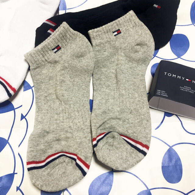 TOMMY HILFIGER(トミーヒルフィガー)のTOMMY HILFIGER トミーヒルフィガー 靴下 ソックス 3足セット メンズのレッグウェア(ソックス)の商品写真