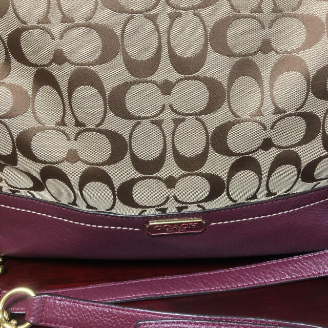 COACH2wayトートバッグワイン値下げ　　　　301ショルダーバッグ