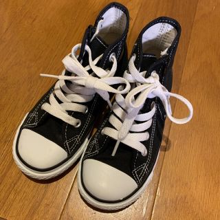 コンバース(CONVERSE)のコンバース 18㎝　ハイカット　黒　キッズ (スニーカー)