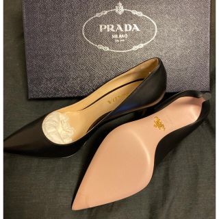 プラダ(PRADA)の[新品][未使用][本物]プラダ黒ヒール(ハイヒール/パンプス)