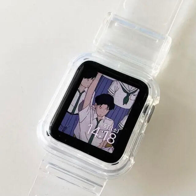 Apple Watch‎ ベルト アップルウォッチ 透明 韓国雑貨 クリアバンドの ...