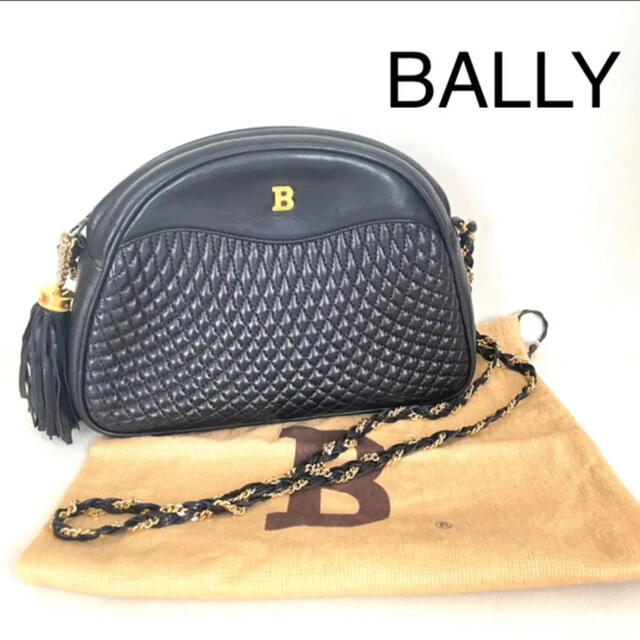 Bally(バリー)の極美品　BALLY ショルダーバック　ビンテージ　フリンジ　ブラック レディースのバッグ(ショルダーバッグ)の商品写真