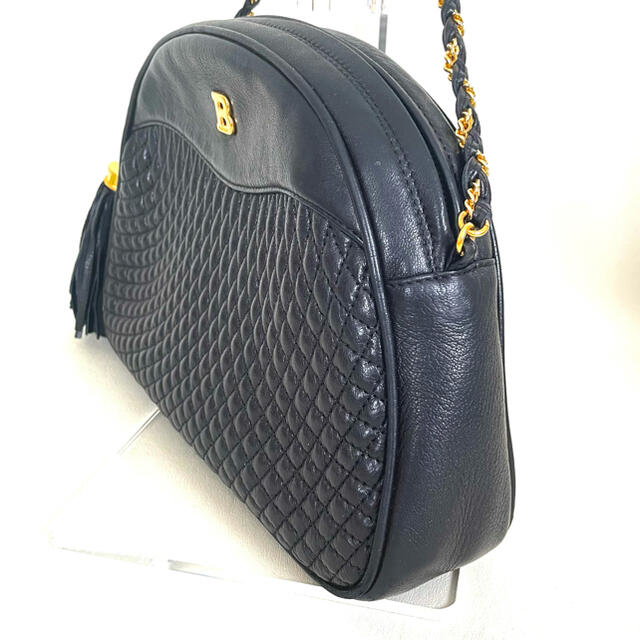 Bally(バリー)の極美品　BALLY ショルダーバック　ビンテージ　フリンジ　ブラック レディースのバッグ(ショルダーバッグ)の商品写真