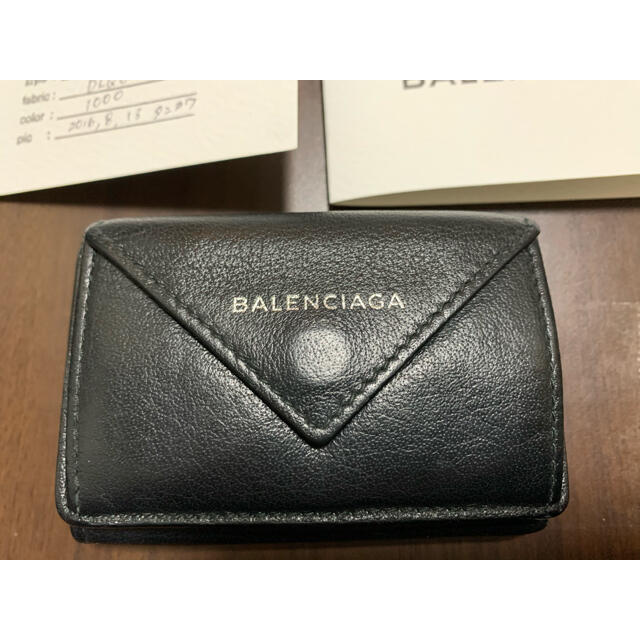 Balenciaga(バレンシアガ)のBALENCIAGA  バレンシアガ ペーパーミニウォレット レザー 財布 メンズのファッション小物(折り財布)の商品写真