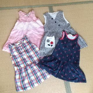 女の子夏服ワンピース 4点まとめ売り 110(ワンピース)