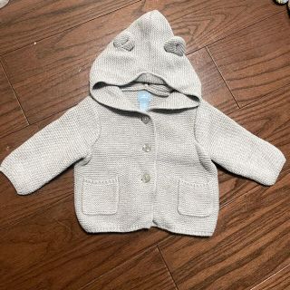 ベビーギャップ(babyGAP)のGAP クマ耳カーディガン　3-6month グレー(カーディガン/ボレロ)