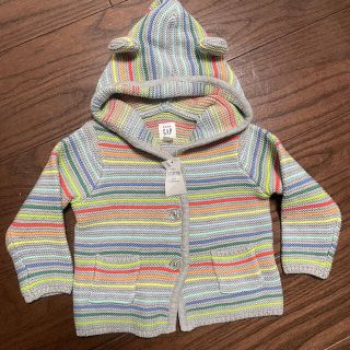 ベビーギャップ(babyGAP)のGAP くま耳　カーディガン　6-12month(カーディガン/ボレロ)