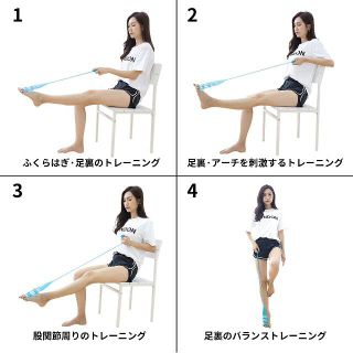 足指トレーニングチューブ チューブ トレーニングに ブル-(トレーニング用品)