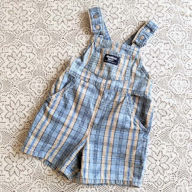 OshKosh(オシュコシュ)のVINTAGE OSHKOSH ショートオーバーオール 2T キッズ/ベビー/マタニティのキッズ服男の子用(90cm~)(その他)の商品写真