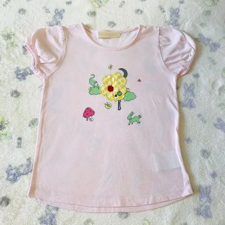 フランシュリッペ(franche lippee)の354【120】フランシュリッペ　ラチペット　半袖　シャツ　カットソー　ピンク(Tシャツ/カットソー)