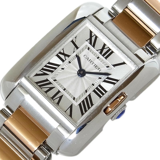 Cartier(カルティエ)のカルティエ Cartier タンク アングレースSM 腕時計 レディー【中古】 レディースのファッション小物(腕時計)の商品写真