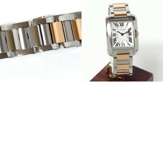 Cartier(カルティエ)のカルティエ Cartier タンク アングレースSM 腕時計 レディー【中古】 レディースのファッション小物(腕時計)の商品写真