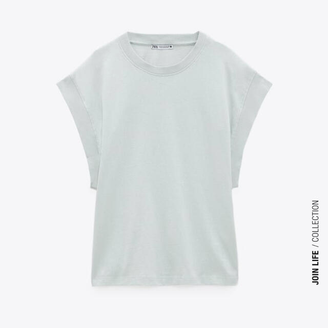 ZARA(ザラ)のZARA リブ編みTシャツ レディースのトップス(Tシャツ(半袖/袖なし))の商品写真