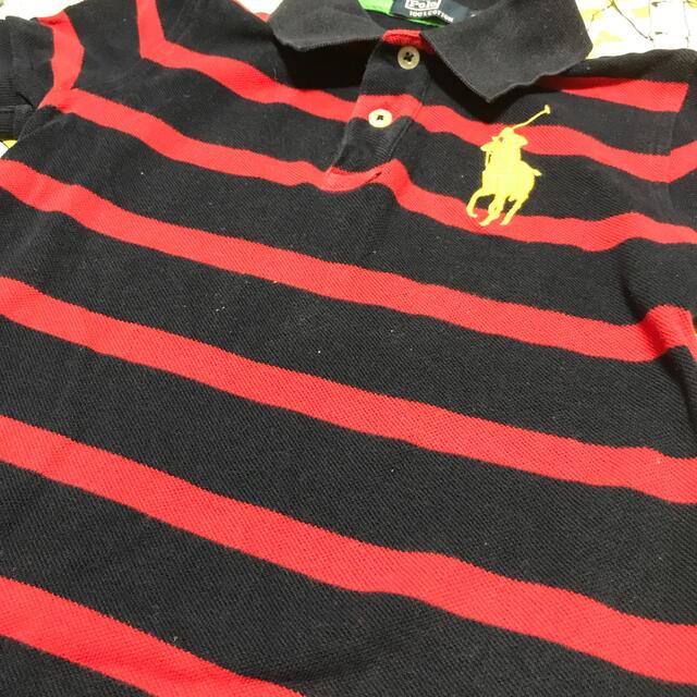 Ralph Lauren(ラルフローレン)のRalph Lauren 半袖ポロシャツ ボーダー柄 120 6歳☆ラルフ  キッズ/ベビー/マタニティのキッズ服男の子用(90cm~)(Tシャツ/カットソー)の商品写真