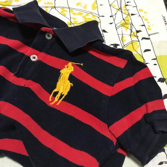 Ralph Lauren(ラルフローレン)のRalph Lauren 半袖ポロシャツ ボーダー柄 120 6歳☆ラルフ  キッズ/ベビー/マタニティのキッズ服男の子用(90cm~)(Tシャツ/カットソー)の商品写真