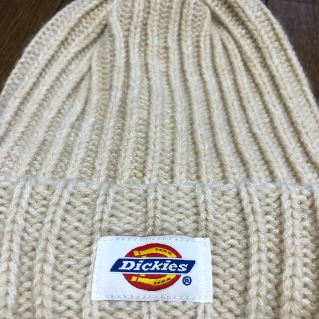 Dickies(ディッキーズ)のvintage 00' Dickies ディッキーズ　ニット帽　古着　ホワイト メンズの帽子(ニット帽/ビーニー)の商品写真