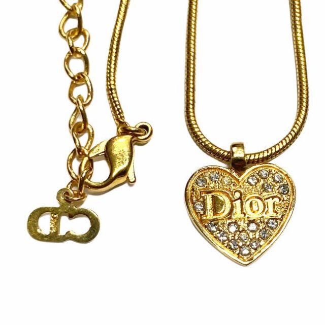 Christian Dior(クリスチャンディオール)の305-20）クリスチャンディオール ヴィンテージ ネックレス ゴールド ハート レディースのアクセサリー(ネックレス)の商品写真