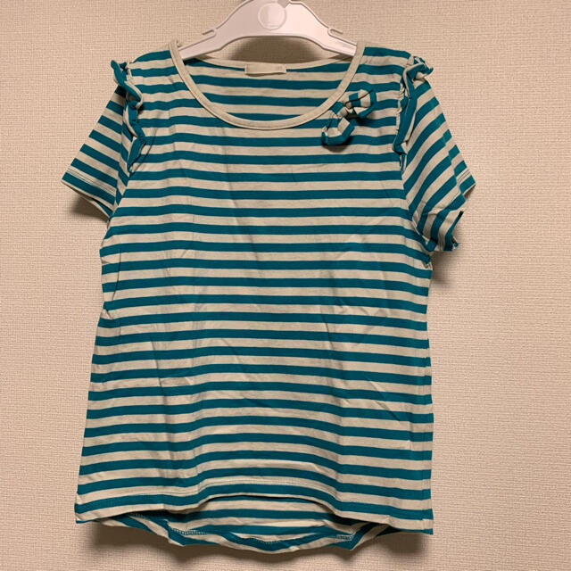 GU(ジーユー)のジーユー　Tシャツ　ボーダー　130cm キッズ/ベビー/マタニティのキッズ服女の子用(90cm~)(Tシャツ/カットソー)の商品写真