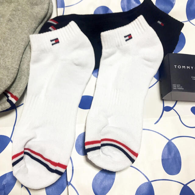 TOMMY HILFIGER(トミーヒルフィガー)のTOMMY HILFIGER トミーヒルフィガー 靴下 ソックス 3足セット メンズのレッグウェア(ソックス)の商品写真