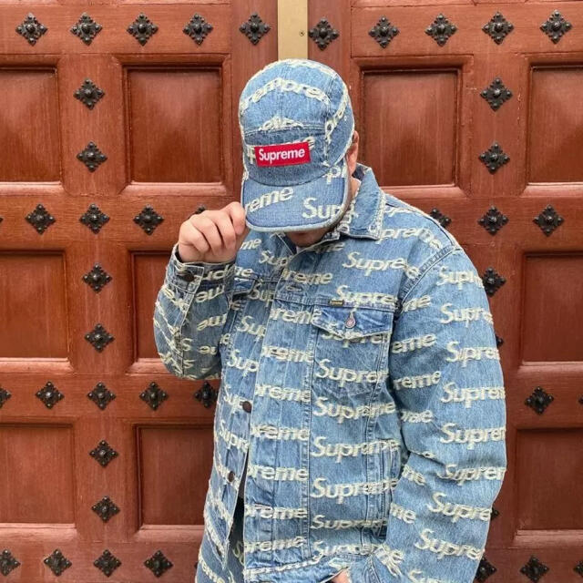 Supreme frayed logos denim camp cap 2