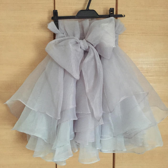 la belle Etude(ラベルエチュード)のボリュームオーガンジーミニスカート レディースのスカート(ミニスカート)の商品写真
