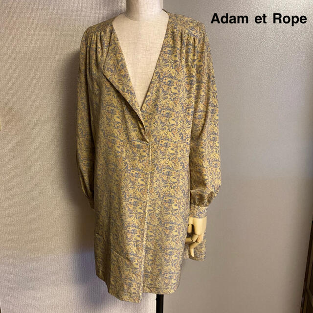 Adam et Rope'(アダムエロぺ)の【Adam et Rope】アダムエロペ ワンピース チュニック 花柄 レディースのワンピース(ミニワンピース)の商品写真