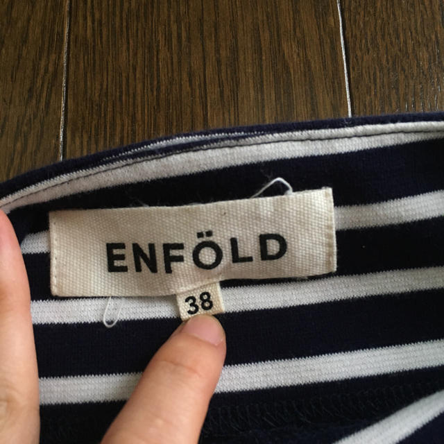 ENFOLD(エンフォルド)のenfoldの変形ボーダー レディースのトップス(カットソー(長袖/七分))の商品写真